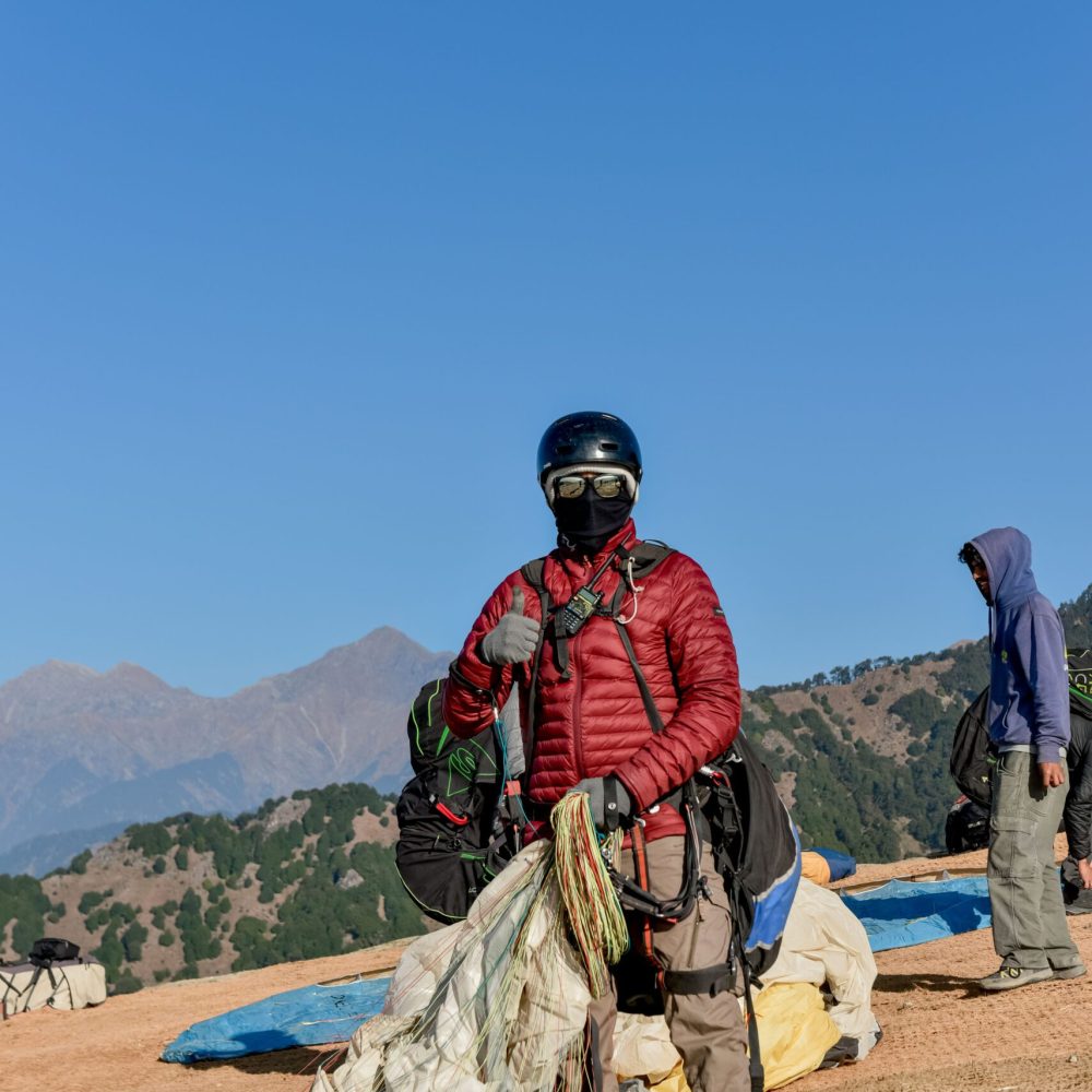 At the take-off site